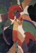 Delaunay, Robert The Fem holding parasol oil painting